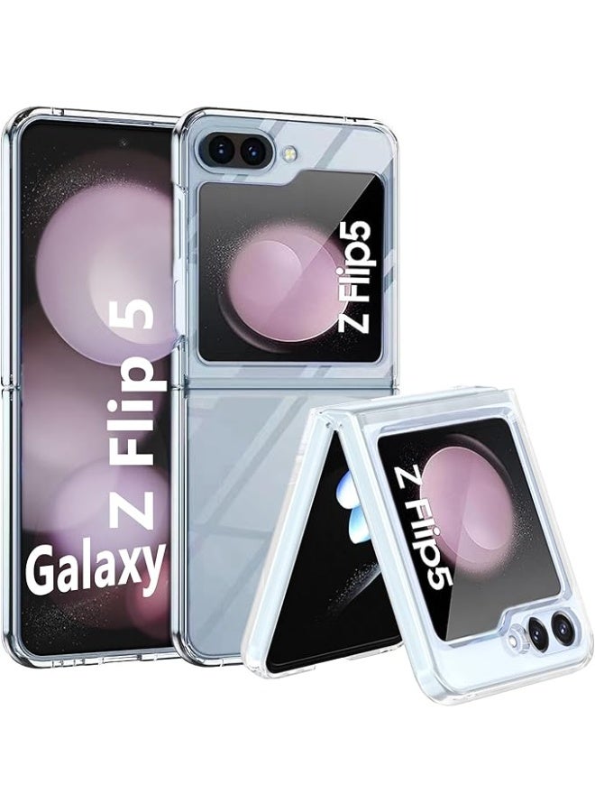 Samsung Galaxy Z Flip 5 5G 2023 Clear Protective Case [Anti-Yellowing & Slim] Full Body Shockproof Hard PC 5G Ultra Wireless - Image 1