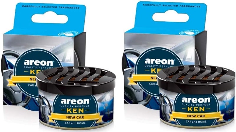 Areon Ken Car Air Freshener - New Car Smell Scent - Multi Pack of 2 - Image 1