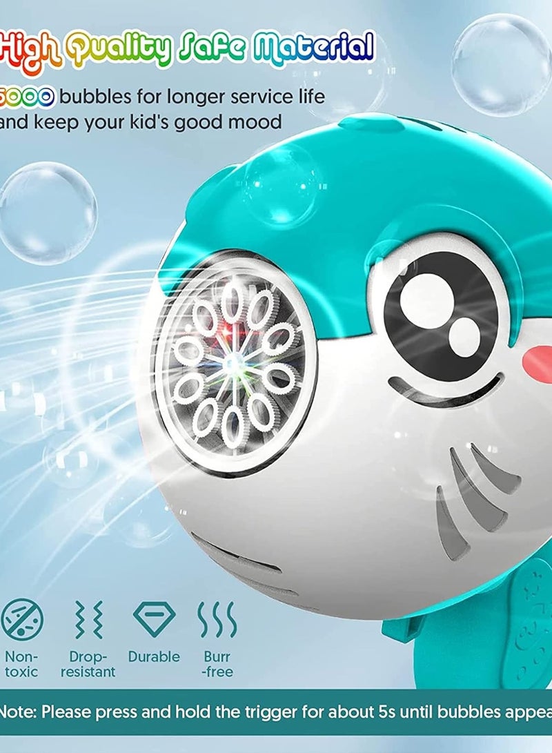 SOLARAE آلة فقاعات للأطفال من أعمار صانعي الفقاعات مع زجاجة واحدة من محلول التعبئة النفاث لعبة للأطفال الصغار الأولاد والبنات هدايا لصنع الفقاعات في الحديقة لحفلات عيد الميلاد - Image 3