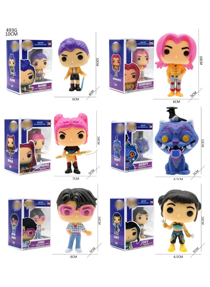 Y&D 6 Pcs kpop hunters Action Figure Toys For Fans  Series Figures Model Birthday Cake Toppers - Image 1