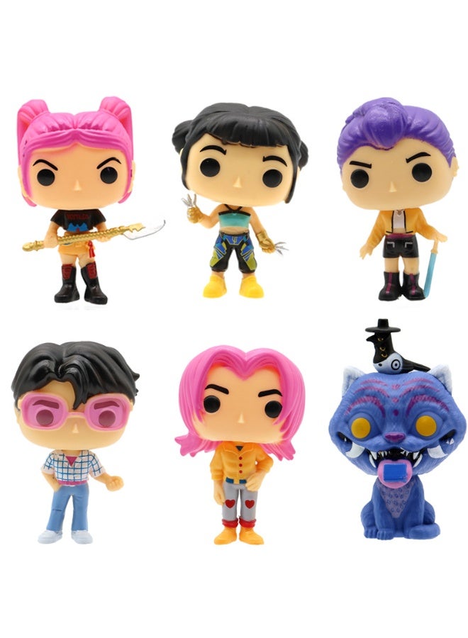 Y&D 6 Pcs kpop hunters Action Figure Toys For Fans  Series Figures Model Birthday Cake Toppers - Image 2