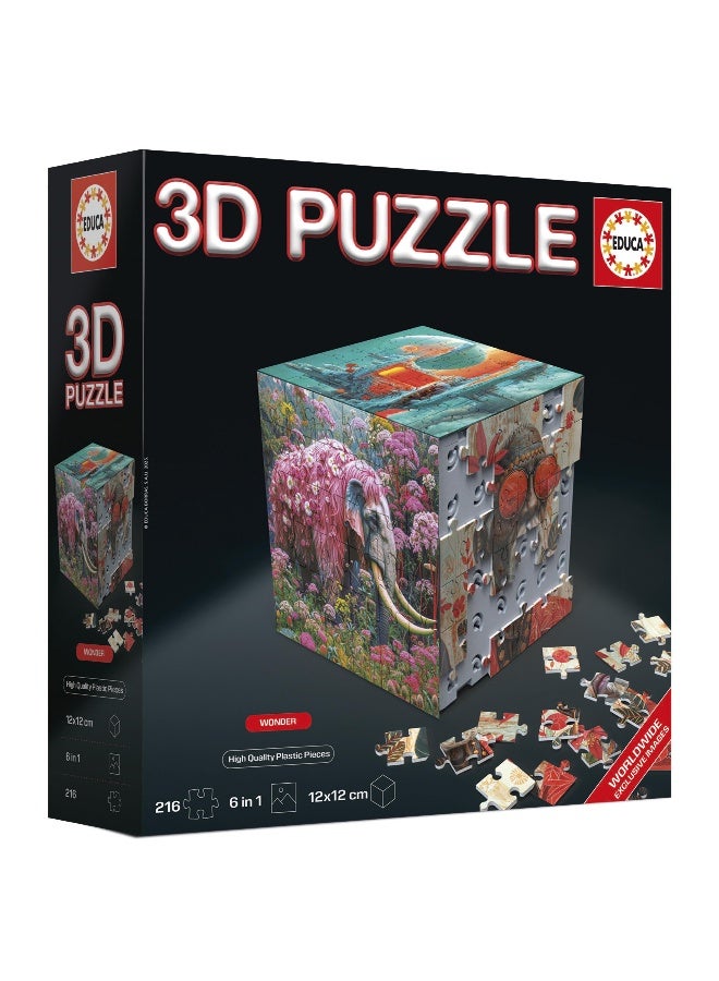 EDUCA لعبة الألغاز ثلاثية الأبعاد وندر | تحدي المكعب مع إجمالي 216 قطعة | الهيكل: قاعدة قابلة للتثبيت مع 6 ألغاز من 36 قطعة | لعبة ألغاز ثلاثية الأبعاد للبالغين من 8 سنوات (20334) - Image 4