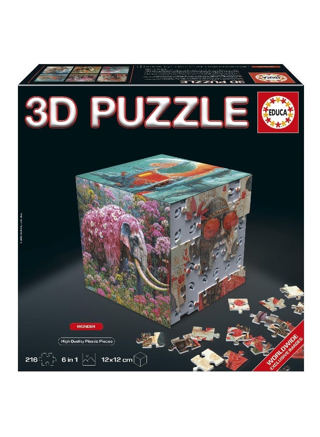 EDUCA لعبة الألغاز ثلاثية الأبعاد وندر | تحدي المكعب مع إجمالي 216 قطعة | الهيكل: قاعدة قابلة للتثبيت مع 6 ألغاز من 36 قطعة | لعبة ألغاز ثلاثية الأبعاد للبالغين من 8 سنوات (20334) - Image 1