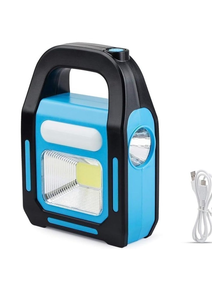 Generic Solar Powered Flashlight with USB Charger HB-9707B-2  - Image 1