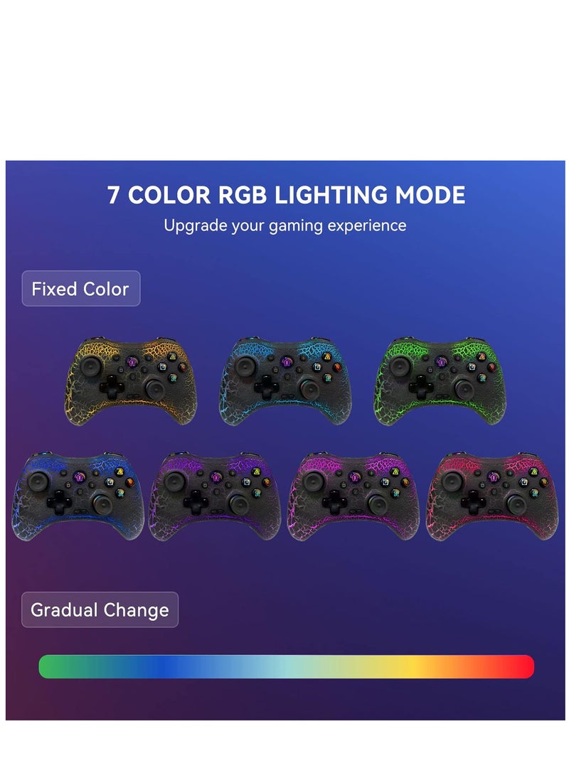 Wireless Switch Pro Controller for Nintendo Switch, Programmable Gamepad for Switch/Lite/OLED/PC with Wake Function, Dual Vibration, Macro Function, 6-Axis Motion and Turbo Switch Pro Controllers  - Image 2