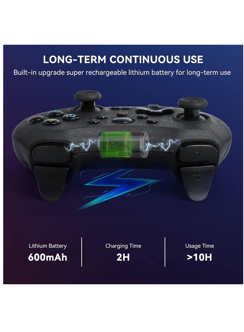 Wireless Switch Pro Controller for Nintendo Switch, Programmable Gamepad for Switch/Lite/OLED/PC with Wake Function, Dual Vibration, Macro Function, 6-Axis Motion and Turbo Switch Pro Controllers