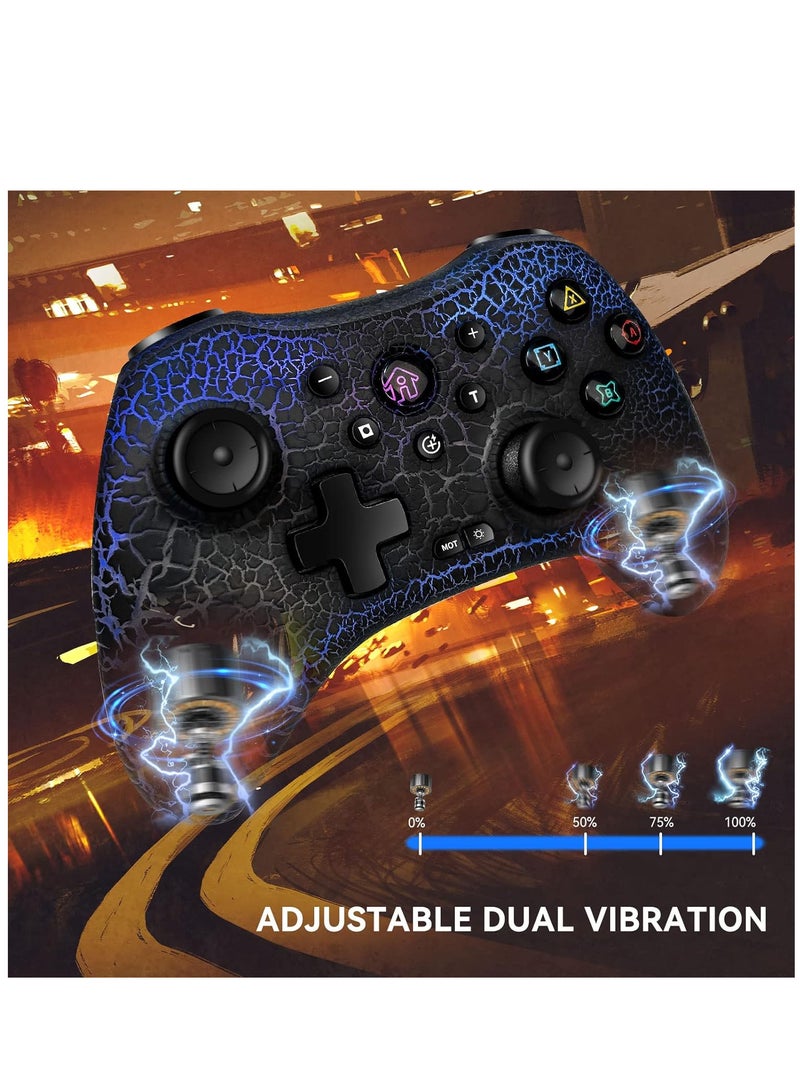 Wireless Switch Pro Controller for Nintendo Switch, Programmable Gamepad for Switch/Lite/OLED/PC with Wake Function, Dual Vibration, Macro Function, 6-Axis Motion and Turbo Switch Pro Controllers  - Image 4