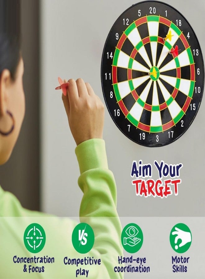 Cojuz Dart Board Game for Kids with 4 Darts. Indoor and Outdoor Game for Boys and Girls. Birthday Gift Return Gift for Kids - Image 4
