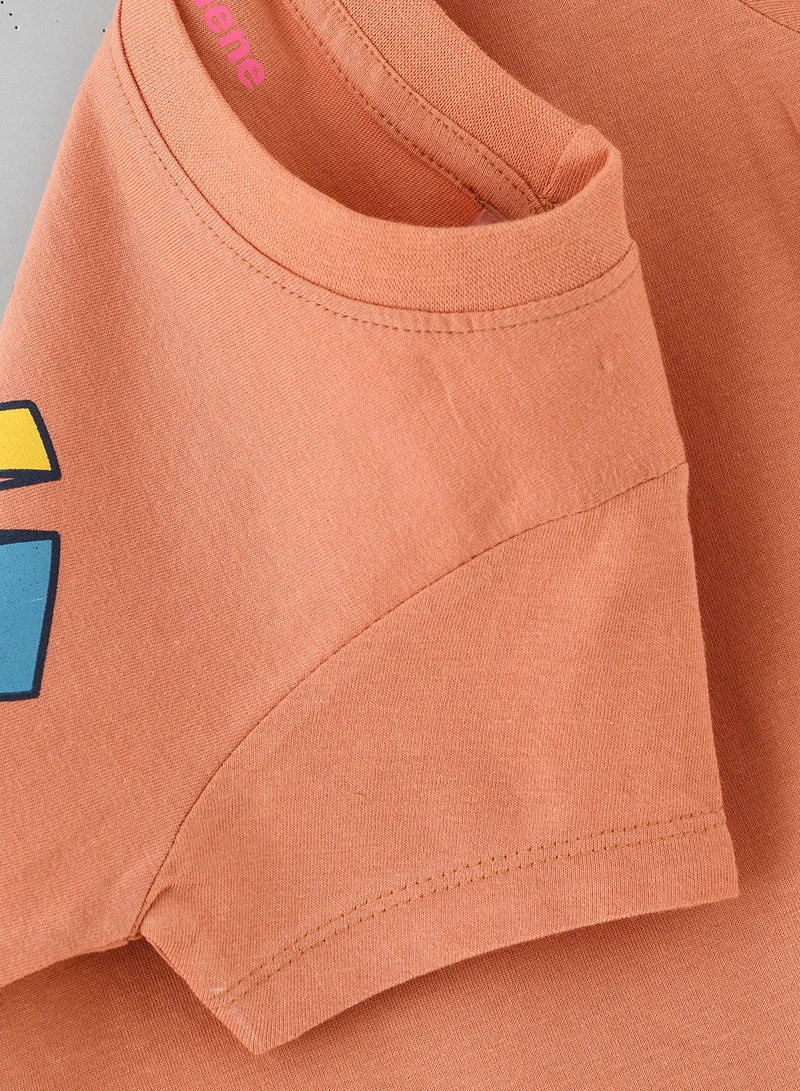 Jelliene Basic round neck graphic t-shirt