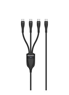Moxedo Moxedo 3 in 1 Charging Cable 100W PD Fast Charging PD 3.0 USB-C to C + C + C 1.5 Meters Braded Nylon Cable Compatible for iPhone, Samsung, MacBook Air/Pro, Lenovo, iPad and More  - Image 1