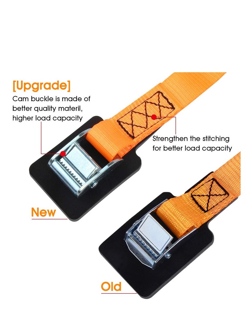 Excefore Sturdy 20-foot-by-1-inch Tie Down Strap Lashing Strap Cargo Tie-Down Strap Padded Cam Lock Buckle 1000lbs Capacity (4-Pack)  - Image 2
