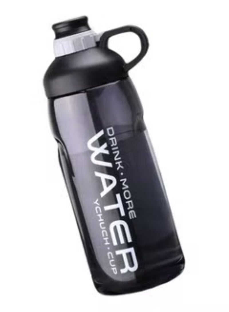 Outdoor Large Capacity Water Bottle Black 2000ml - Image 1