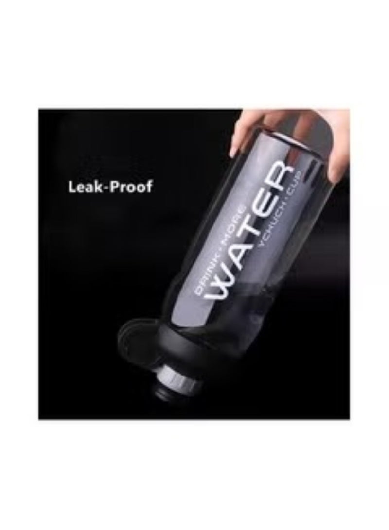 Outdoor Large Capacity Water Bottle Black 2000ml - Image 3