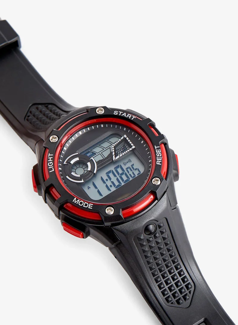 Redtag Boys Black Functional Digital Watch