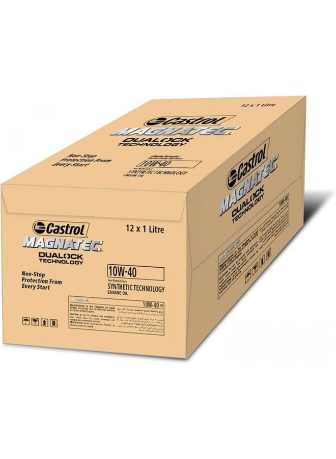زيت محرك كاسترول 1 لتر ماجنتيك 10w40 كرتون 12 حبه