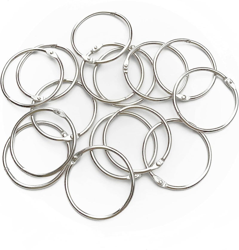 KTOJOY 2 Inch 38 Pack Loose Leaf Binder Rings Keychain Key Metal Book Nickel Plated Steel Binder RingsSilver for School Home or Office - Image 4