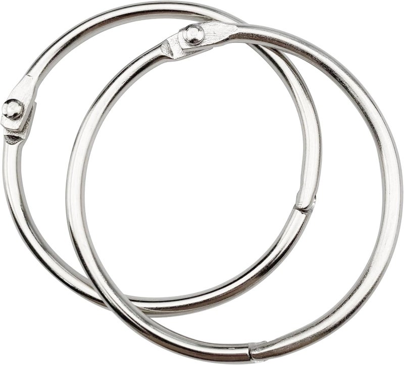 KTOJOY 2 Inch 38 Pack Loose Leaf Binder Rings Keychain Key Metal Book Nickel Plated Steel Binder RingsSilver for School Home or Office - Image 5