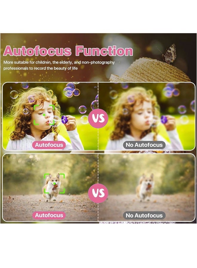 Generic Digital Camera  44MP FHD 1080P Video Camera for Kids  Digital Point and Shoot Camera with 32GB SD Card,16X Zoom Anti Shake  Compact Small Camera for Teens/Boys/Girls (Pink) - Image 5