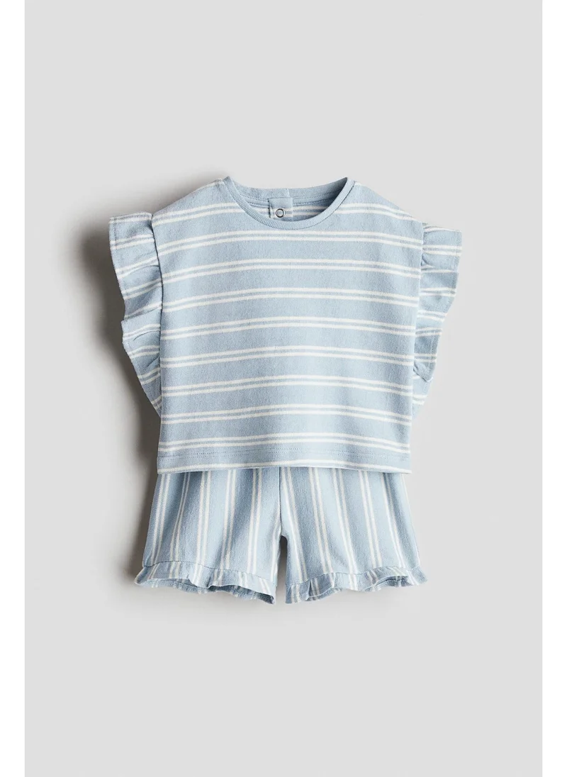 H&M 2-piece printed terry set