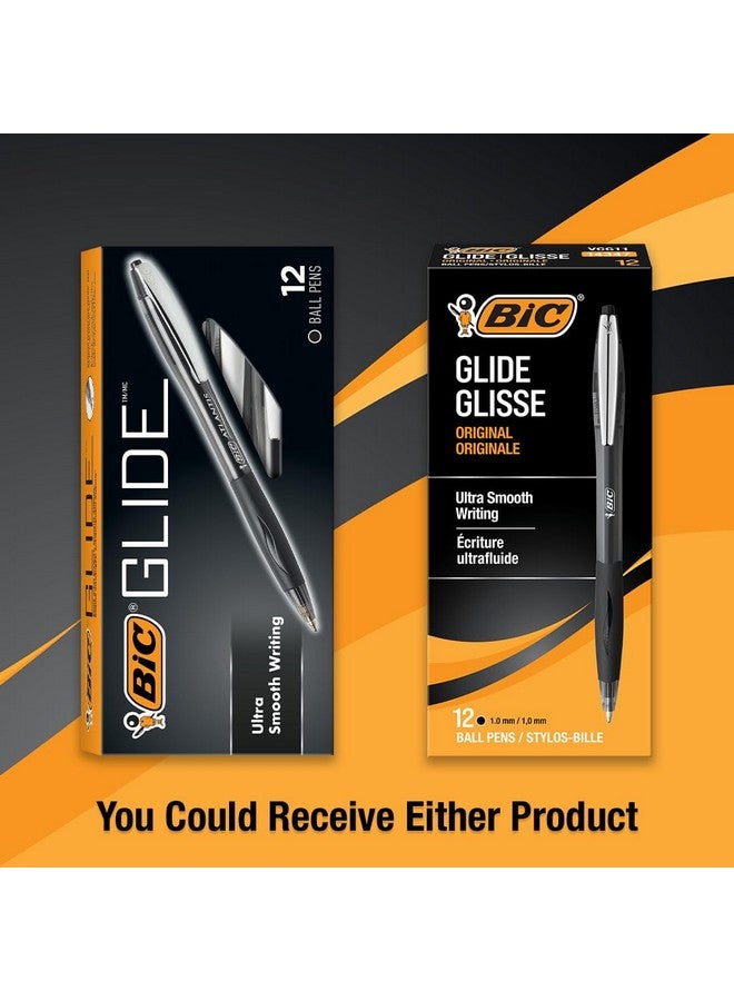 بيك أقلام حبر جاف قابلة للسحب من بيك غلايد، سوداء اللون، متوسطة الرأس (1.0 مم)، عبوة من 12 قلمًا، كتابة فائقة النعومة - Image 3