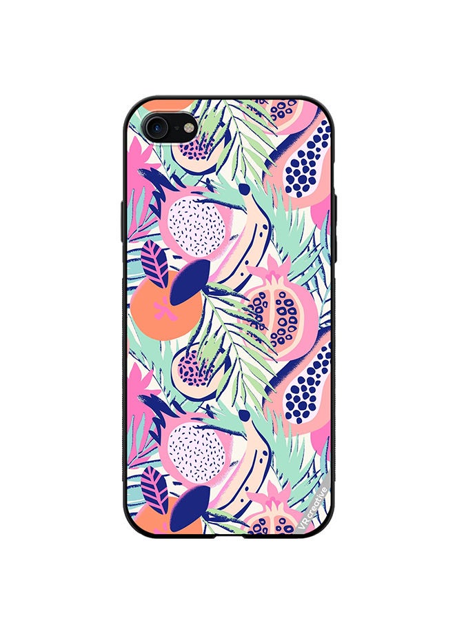 VR CREATIVE Protective Case Cover For Apple iPhone SE (2022) Abstract Dragon Fruit Design Multicolour - Image 1