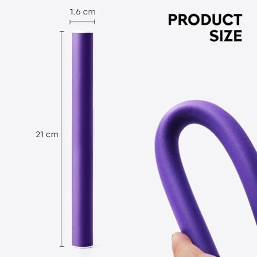 Gleva Heatless Flexible Foam Curling Rods, No Heat Curlers for Long or Short Hair For Overnight Sleep & Home Styling,Soft Twist Hair Rollers For Women & Girls (Pack of 10) - Image 5