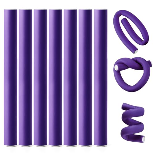 Gleva Heatless Flexible Foam Curling Rods, No Heat Curlers for Long or Short Hair For Overnight Sleep & Home Styling,Soft Twist Hair Rollers For Women & Girls (Pack of 10) - Image 1