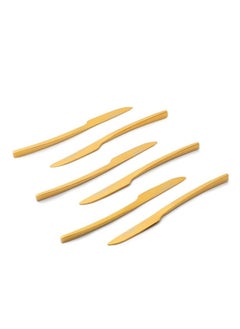 Life Smile 12pcs Cutlery Set, 18/10 Stainless Steel, Flatware Set, 12pcs Fruit Knife, Shine Gold, for Home Kitchen, Mirror Polished - Dishwasher Safe  - Image 2