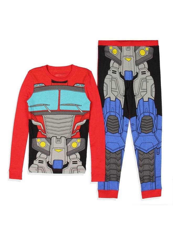 INTIMO INTIMO Transformers Boys' Optimus Prime Costume Character TV Show Sleep Pajama Set (8) Multicolored  - Image 1