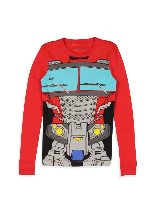INTIMO INTIMO Transformers Boys' Optimus Prime Costume Character TV Show Sleep Pajama Set (8) Multicolored  - Image 3