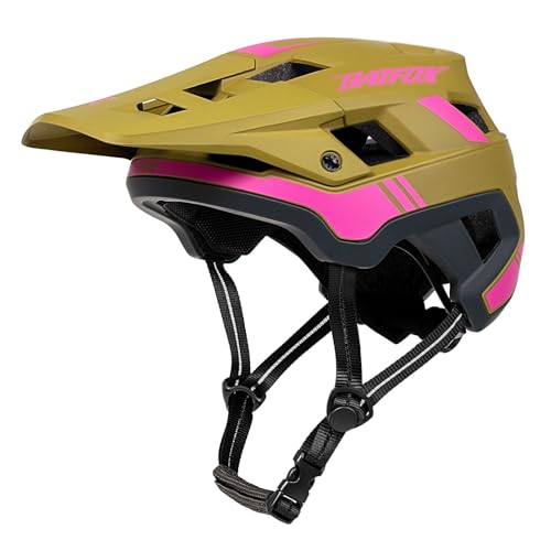 BATFOX Bike Helmet,Mountain Bike Helmet Helmets for Men Women Adults Youth (Yellow, M(54-57CM)) - Image 1