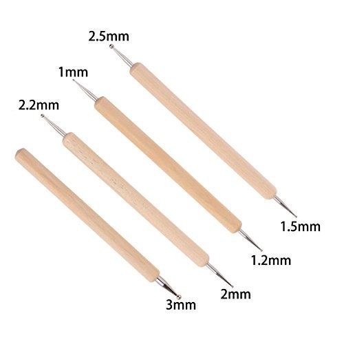 Ecjiuyi Paper Flower Tools - 8 Piece Polymer Clay Sculpting Pottery Tools for Mandala Rock Painting, Embossing Pattern Supplies - Image 4