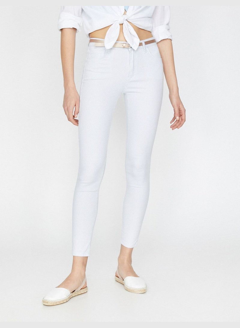 KOTON Belt Detailed Trousers - Image 3
