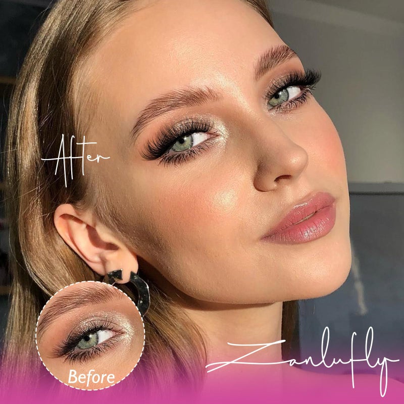 zanlufly Self Adhesive Eyelashes Natural Self Adhesive Lash Clusters Pre-glued Eyelashes Clusters C-Curly No Glue Lashes Wispy Cluster Lashes 10-16MM DIY Individual Lashes by zanlufly - Image 5