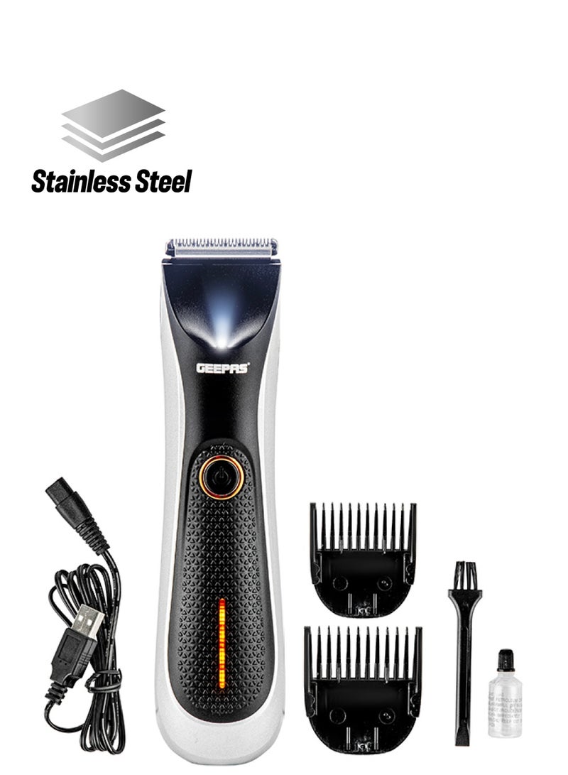 GEEPAS Professional Beard Trimmer With Pro Shield 1.0 Technology, Beard Trimmer with High Capacity Battery and Waterproof Design Black - Image 1