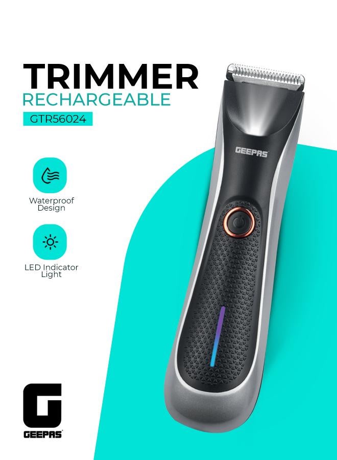 GEEPAS Professional Beard Trimmer With Pro Shield 1.0 Technology, Beard Trimmer with High Capacity Battery and Waterproof Design Black - Image 2