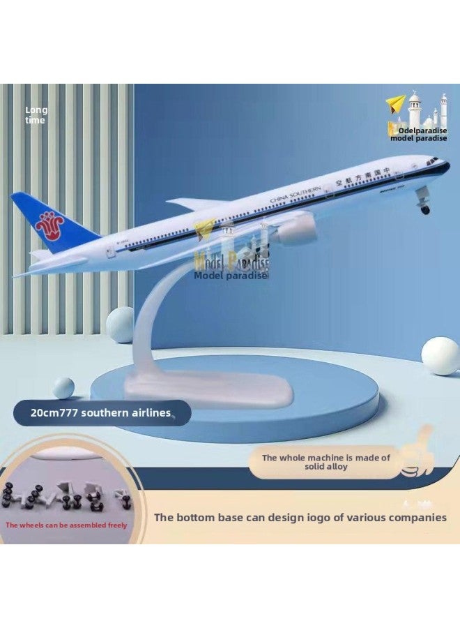China Southern Airlines 20cm Aircraft Model Alloy Aircraft Model Passenger Plane 787 China Southern Airlines 16cm Pulley-Color:(wheeled Without Light) A380 Nanhang 45cm