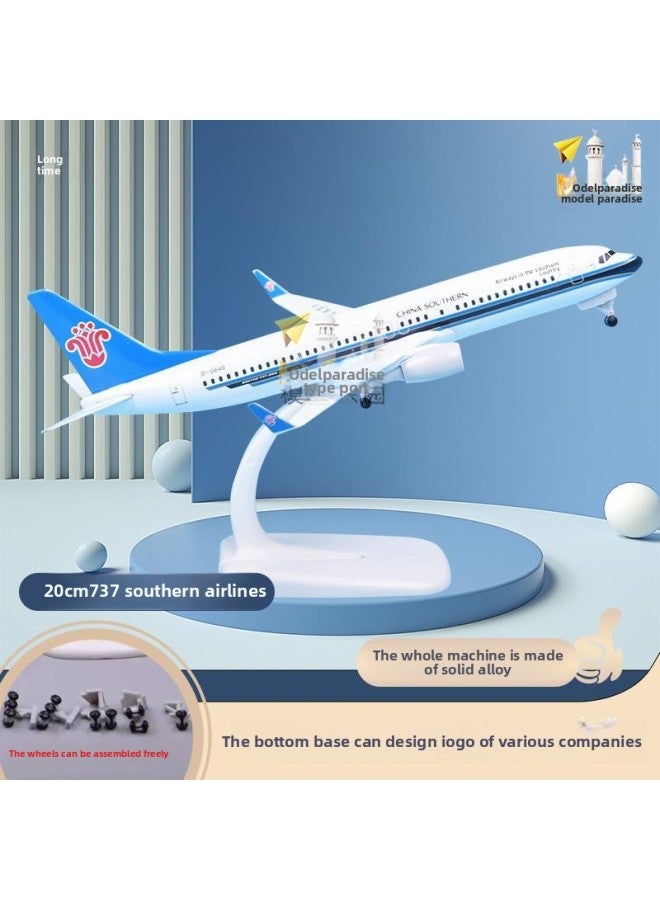 China Southern Airlines 20cm Aircraft Model Alloy Aircraft Model Passenger Plane 787 China Southern Airlines 16cm Pulley-Color:(wheeled Without Light) A380 Nanhang 45cm