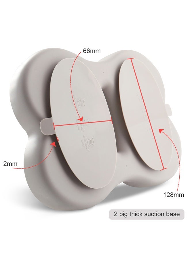 Smily Mia Dommy Butterfly Silicone Toddler Plate – Divided Suction Plate for Babies and Toddlers, Food-Grade BPA-Free Silicone, Strong Suction Base, Dishwasher & Microwave Safe – Wind Chime - Image 3