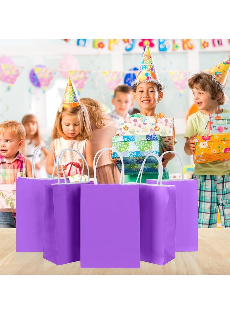 ECVV Gift Bags Paper Bags, 24PCS Purple Small Paper Party Bags, Gift and Sweet Bags with Twist Handles, Paper Party Bags for Kids Party, Wedding, Birthday (PURPLE, 21 * 15 * 8 Cm) - Image 4