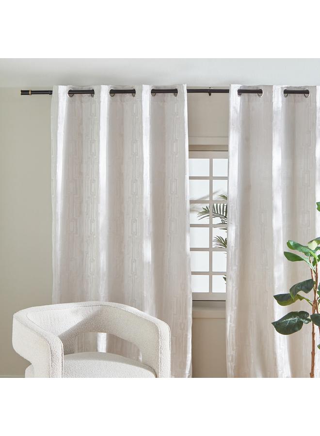 Home Box Zoe Powder Coated 25mm Extendable Single Curtain Rod 110-320 cm - Image 3