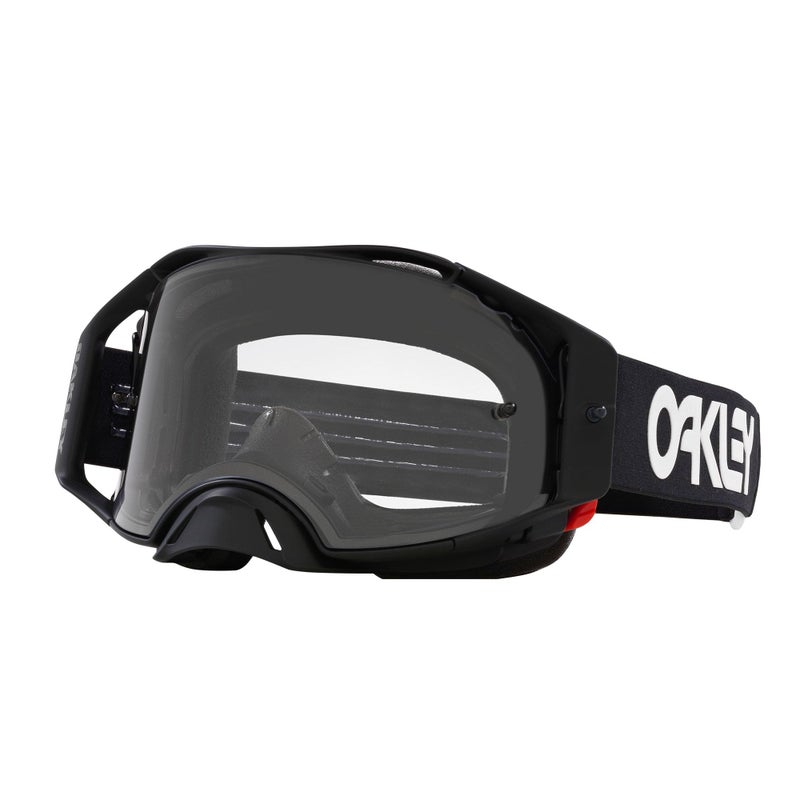 Oakley Airbrake MX Goggles Black White B1B w Clear