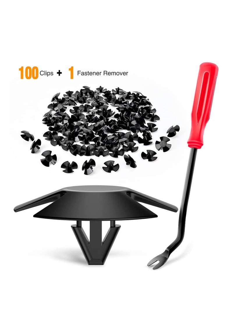 100Pcs Hood Insulation Retainer Clips, Car Hood Insulation Retainers OEM Replacement #4878883AA, Compatible with Jeep Grand Cherokee Dodge Ram Chrysler Plymouth, with 1PC Fastener Remover - Image 2