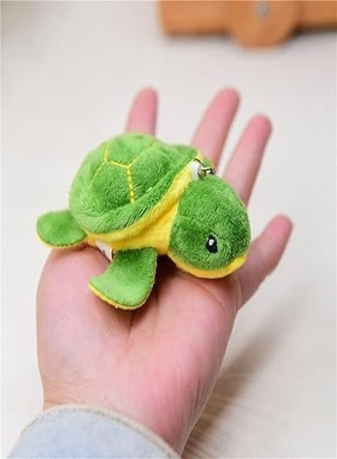 Cute Mini Turtle Plush Keychain Green - Image 5