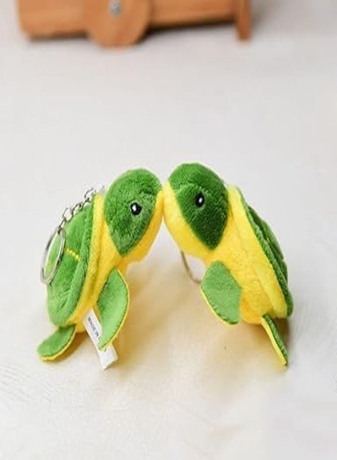 Cute Mini Turtle Plush Keychain Green - Image 3