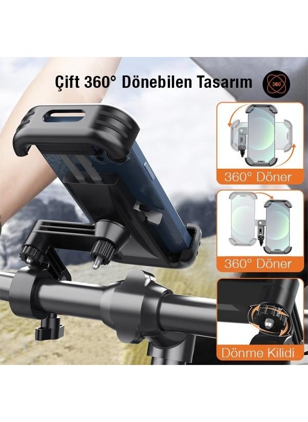 Polhammobile - Polham Motor, Bicycle, Scooter Handlebar Compatible Phone Holder, Lock System, Compatible with All Phones - Image 1