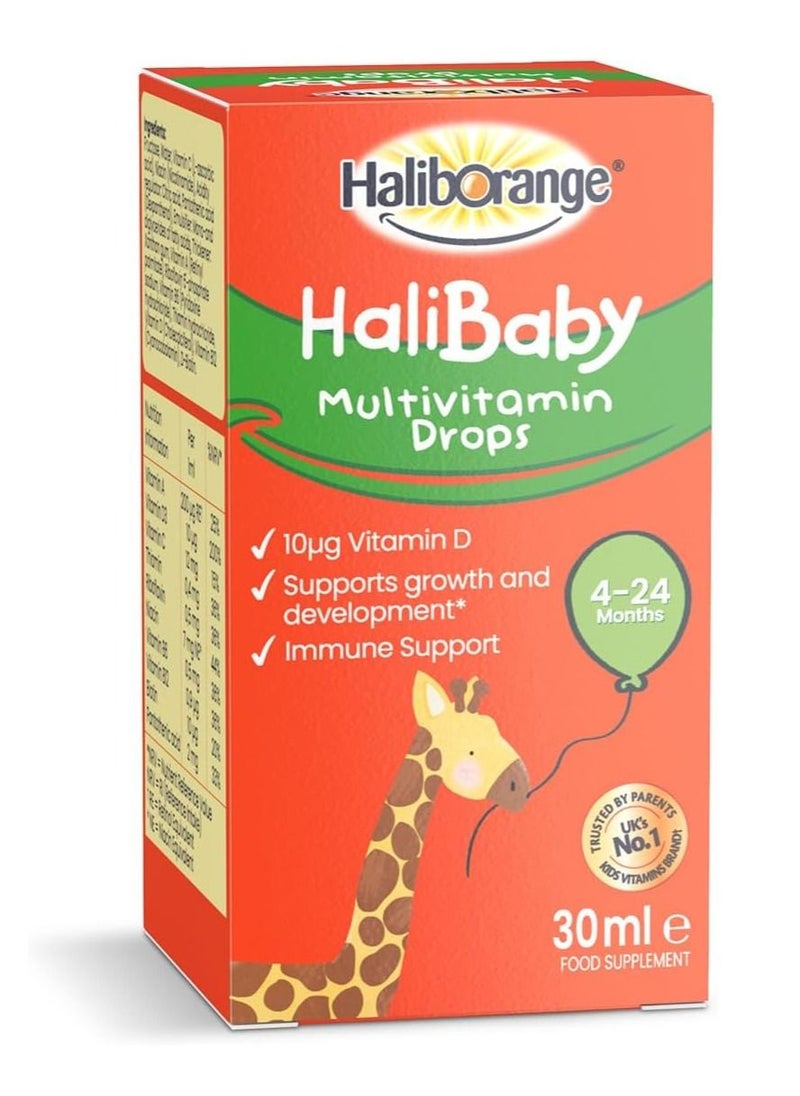 Halibaby Oral Multivitamin Drops 30ml Infant Liquid Supplement Vitamin A Vitamin D  Vitamin C Supports Immune System, Bone Health Easy to Administer Dropper Bottle - pzsku/Z70C085581EE40146419BZ/45/_/1688553982/0b1cf50c-fbf2-471d-af65-bbe445402f3b