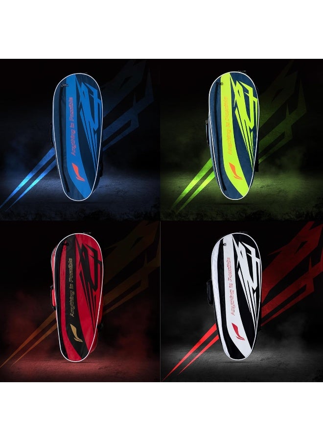 Li-Ning Blaze Triple Zipper Polyester Badminton Kit Bag (Royal Blue/Lime) - Image 3