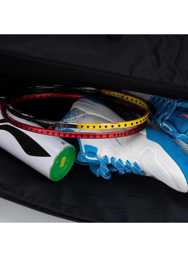 Li-Ning Blaze Triple Zipper Polyester Badminton Kit Bag (Royal Blue/Lime) - Image 5