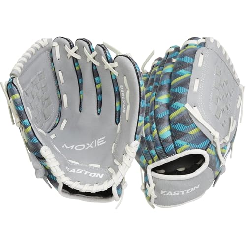 Easton | MOXIE Baseball Glove | Right Hand Throw | 10.5" Basket Web | Cyan Blue - Image 1
